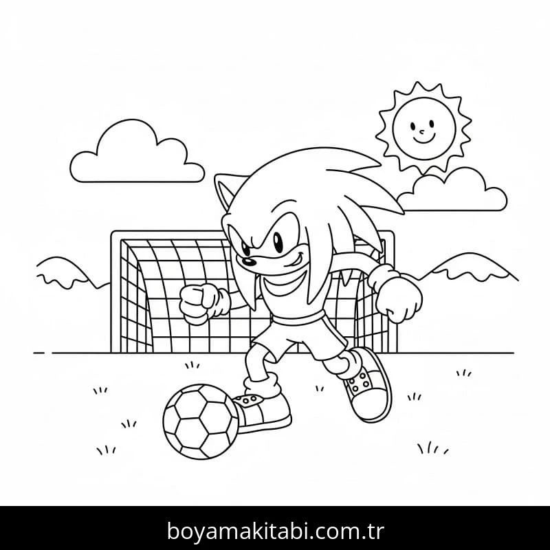 Knuckles boyama sayfası – boyama çalışması, yaratıcılığı geliştirir