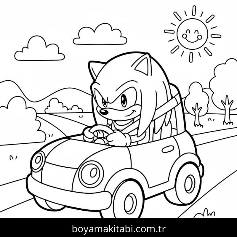 Knuckles boyama sayfası – ücretsiz yazdır, boyama etkinliği