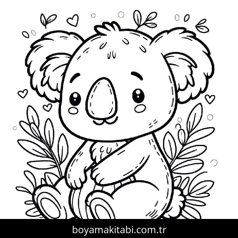 Koala boyama sayfası – yaratıcılık, eğlenceli etkinlik