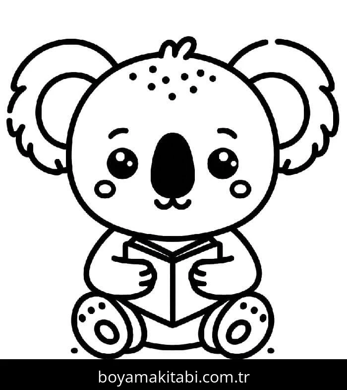 Koala boyama sayfası – eğitici aktivite, yaratıcılık