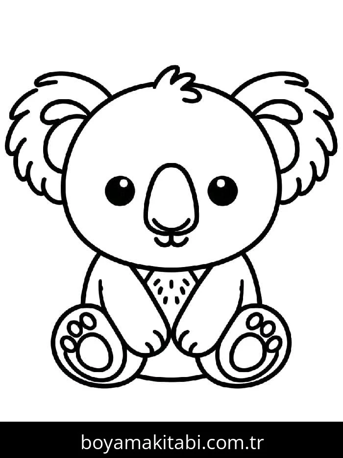 Koala boyama sayfası – yaratıcılık, eğlenceli etkinlik