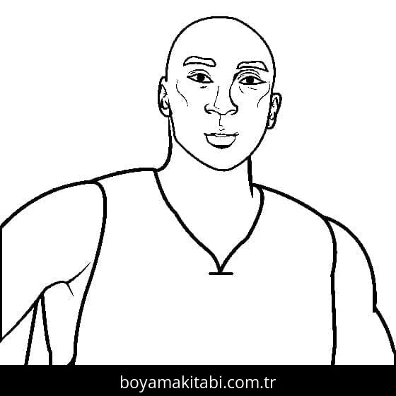 Kobe Bryant boyama sayfası – okul öncesi, evde etkinlik