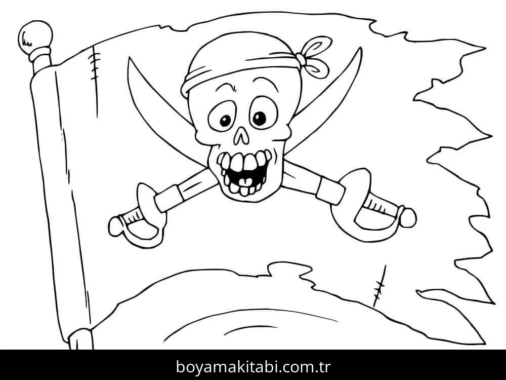 Korsan boyama sayfası #29 – evde etkinlik, anaokulu etkinliği