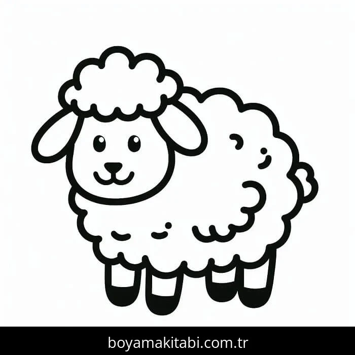 Koyun boyama sayfası – eğitici aktivite, yaratıcılık