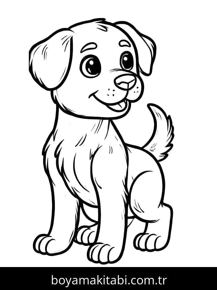Köpek boyama sayfası #702 – eğitici aktivite, yaratıcılık
