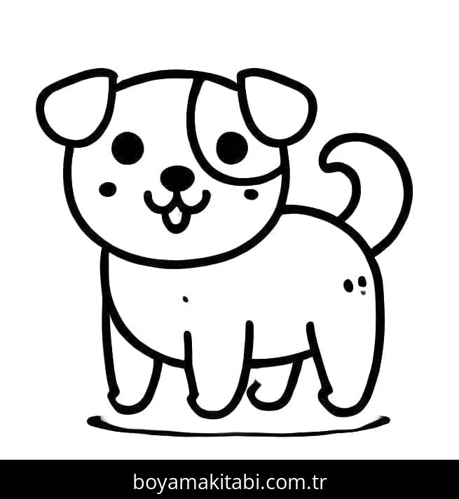Köpek boyama sayfası #704 – keyifli zaman, renkli çizimler