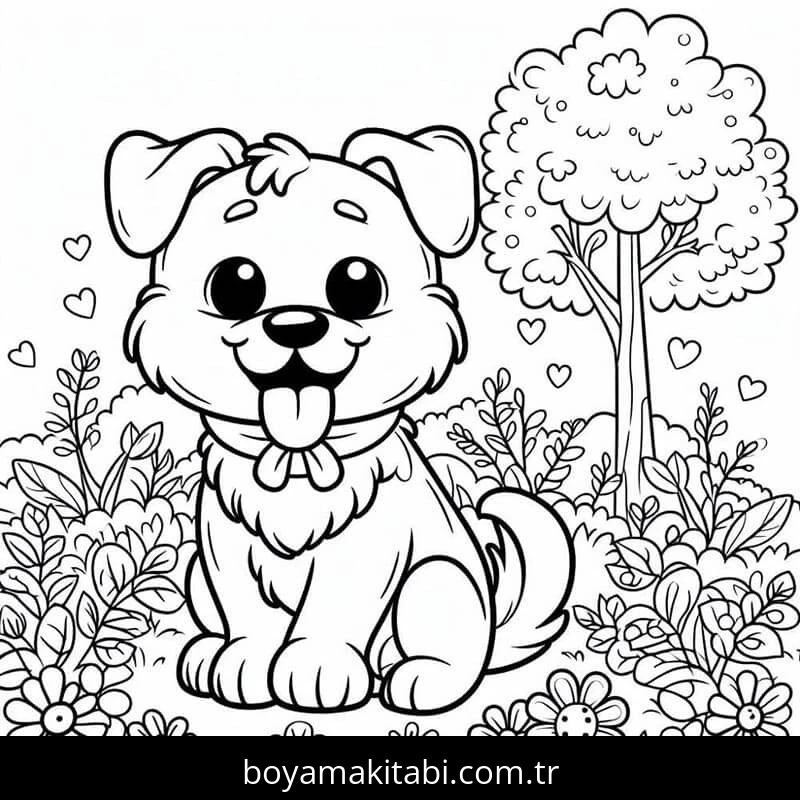 Köpek boyama sayfası #709 – yaratıcılık, doğum günü partisi aktivitesi