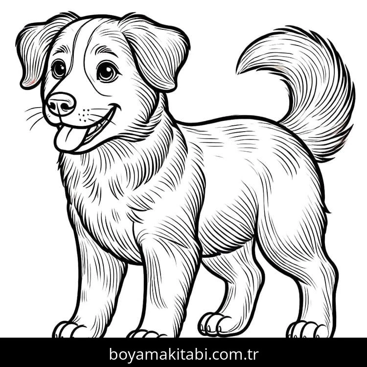 Köpek boyama sayfası #712 – anaokulu etkinliği, motor becerileri destekler