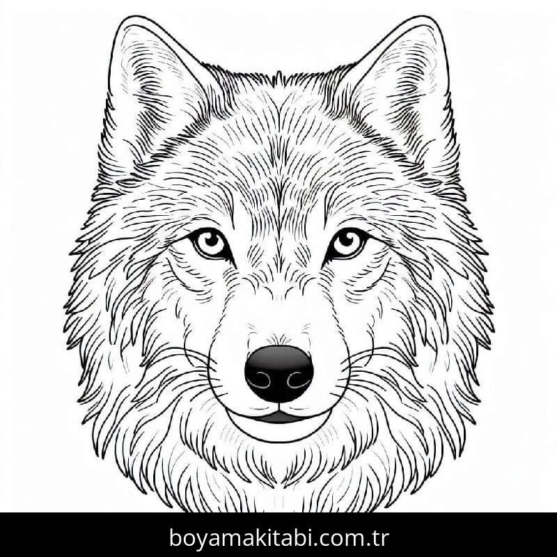 Kurt boyama sayfası – sevimli karakter, sanatsal çalışma