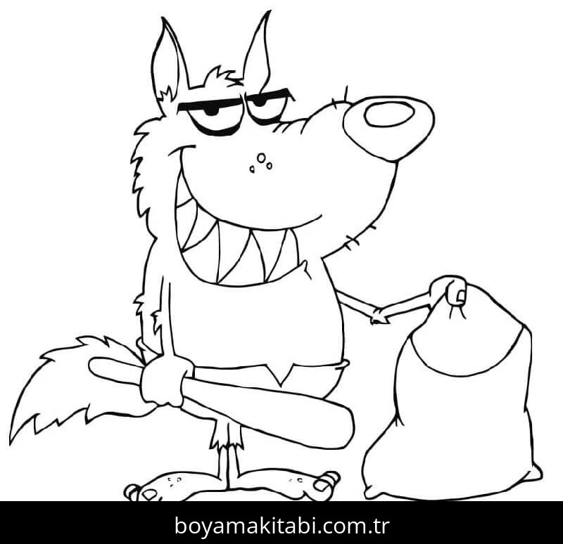 Kurt boyama sayfası – keyifli zaman, renkli çizimler