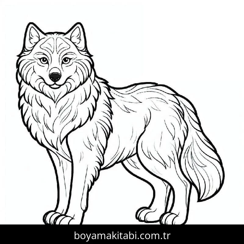 Kurt boyama sayfası – sanatsal çalışma, çocuklar için