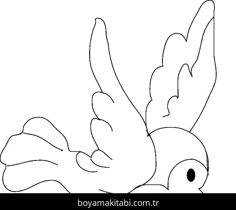 Kuş boyama sayfası #63 – çocuklarla kaliteli zaman, yaratıcılığı geliştirir