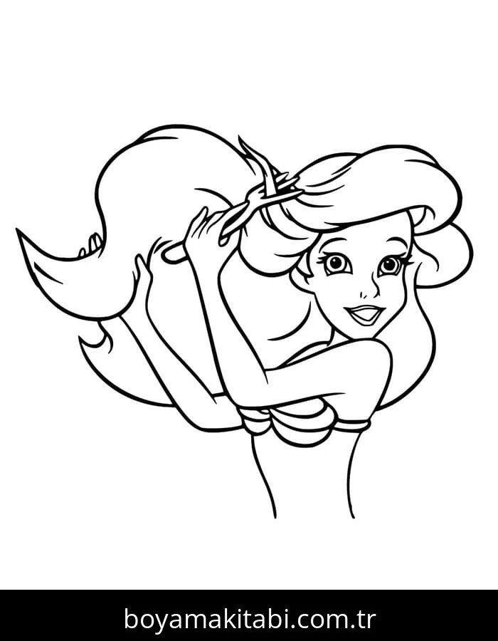 Küçük Deniz Kızı (Little Mermaid) boyama sayfası #29 – ücretsiz yazdır, boyama etkinliği