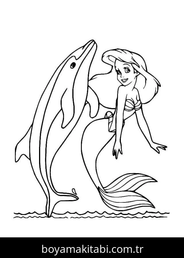 Küçük Deniz Kızı (Little Mermaid) boyama sayfası #41 – keyifli zaman, renkli çizimler
