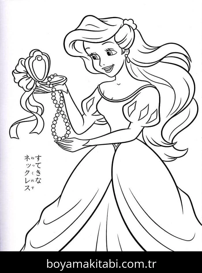 Küçük Deniz Kızı (Little Mermaid) boyama sayfası – yaratıcılığı geliştirir, keyifli zaman