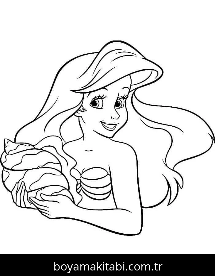 Küçük Deniz Kızı (Little Mermaid) boyama sayfası – yaratıcılık, eğlenceli etkinlik