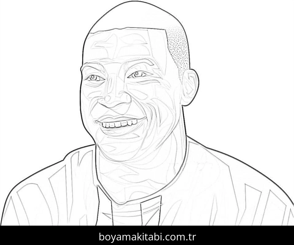 Kylian Mbappe boyama sayfası – ücretsiz yazdır, boyama etkinliği