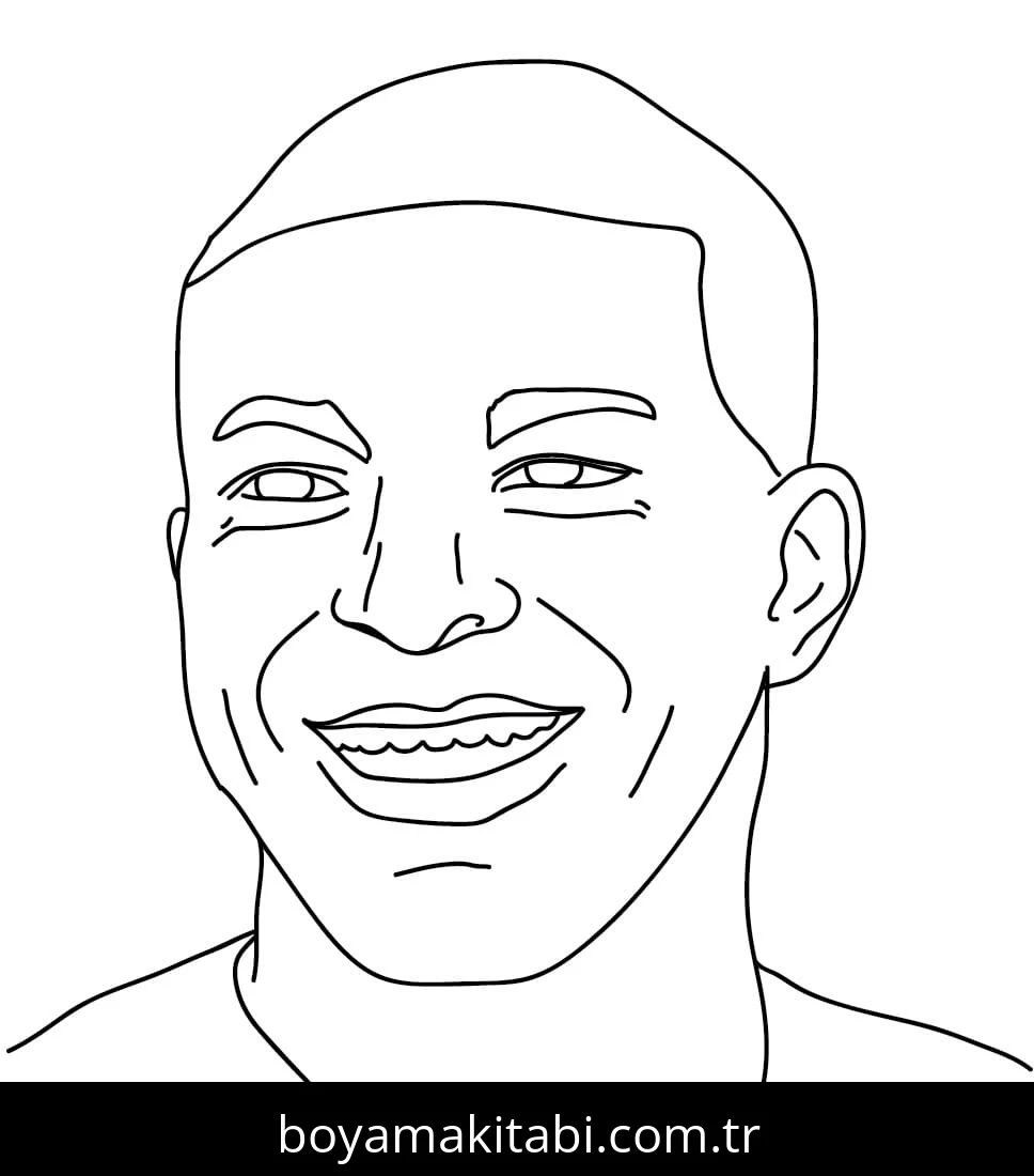 Kylian Mbappe boyama sayfası – yaratıcılık, eğlenceli etkinlik