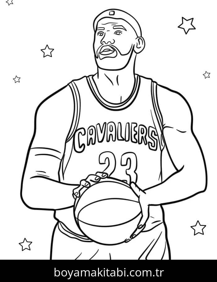 LeBron James boyama sayfası – çocuk aktivitesi, PDF indir