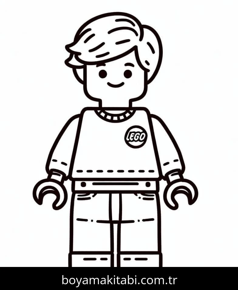 Lego boyama sayfası #68 – keyifli zaman, renkli çizimler