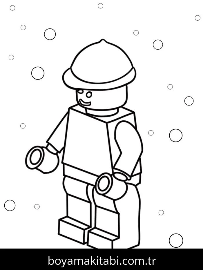 Lego boyama sayfası #108 – keyifli zaman, renkli çizimler
