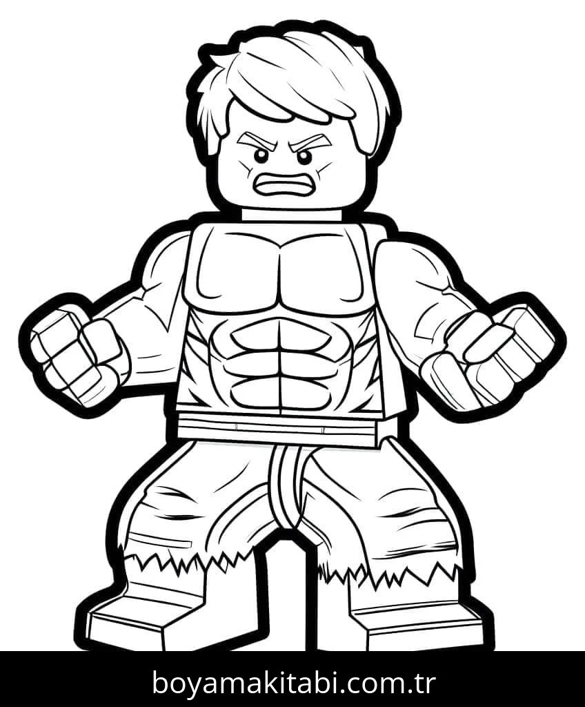 Lego boyama sayfası #123 – motor becerileri destekler, mürekkep tasarrufu sağlar