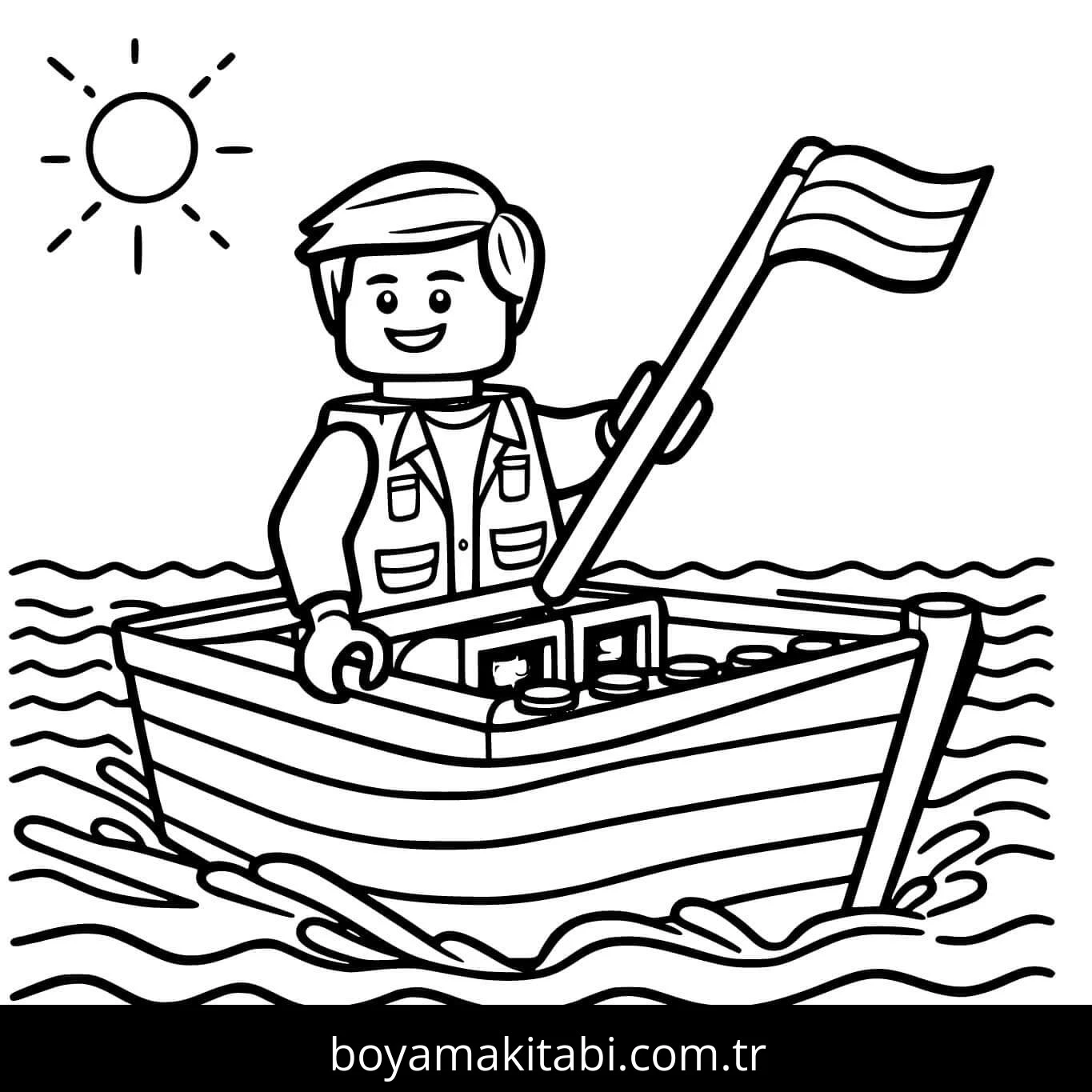 Lego boyama sayfası #129 – A4 baskıya uygun, ücretsiz yazdır