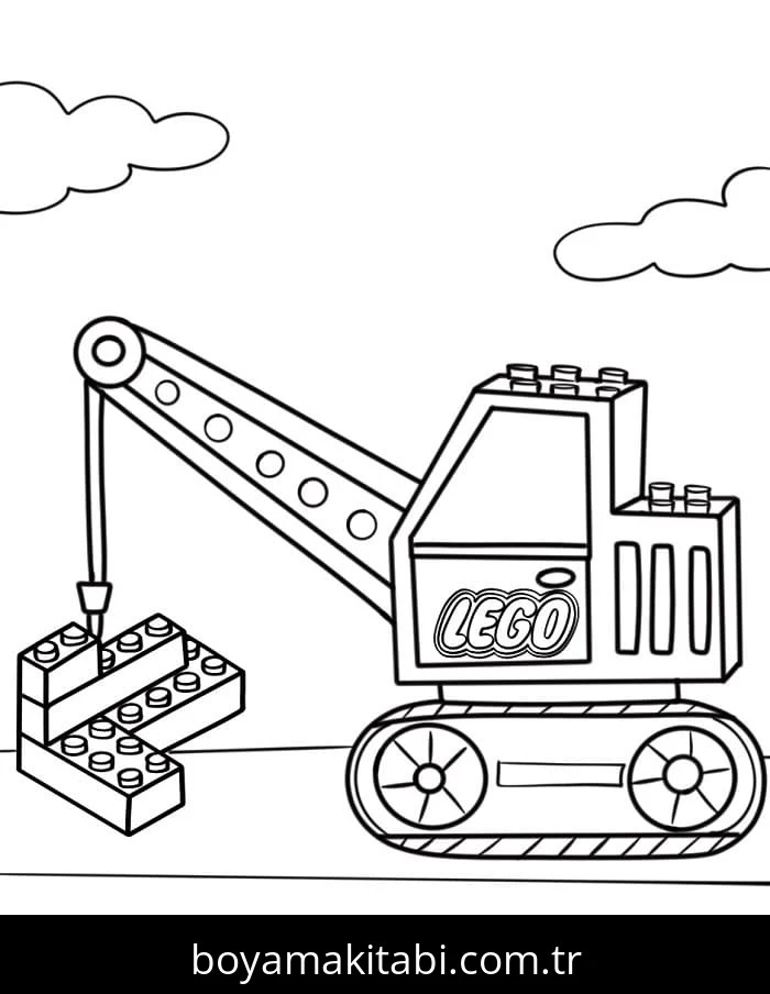 Lego boyama sayfası #130 – mürekkep tasarrufu sağlar, PDF indir