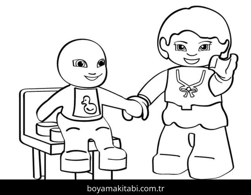 Lego boyama sayfası #133 – yaratıcı sanat çalışması, eğlenceli etkinlik