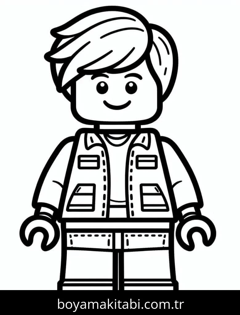 Lego boyama sayfası #138 – çocuklar için, çizgi film temalı