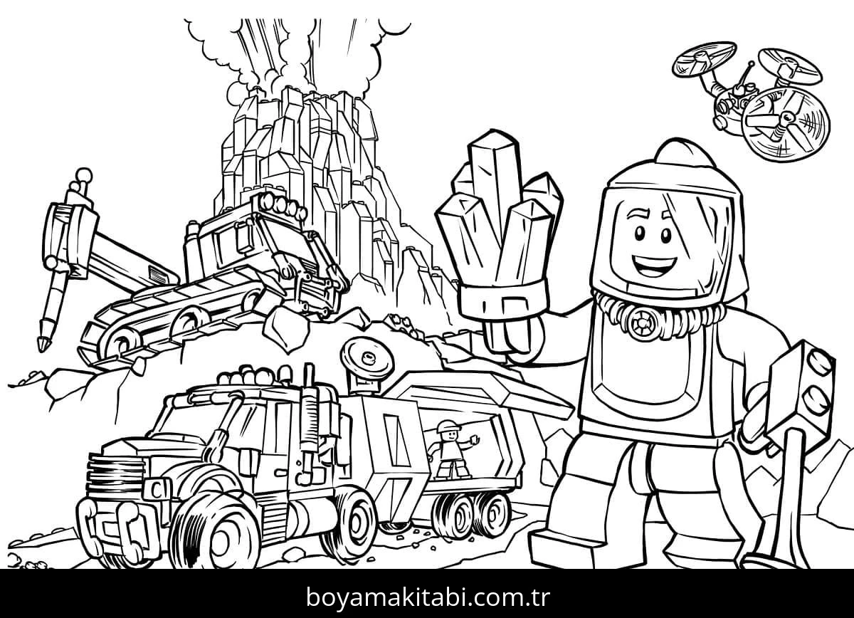Lego boyama sayfası #144 – sevimli karakter, sanatsal çalışma
