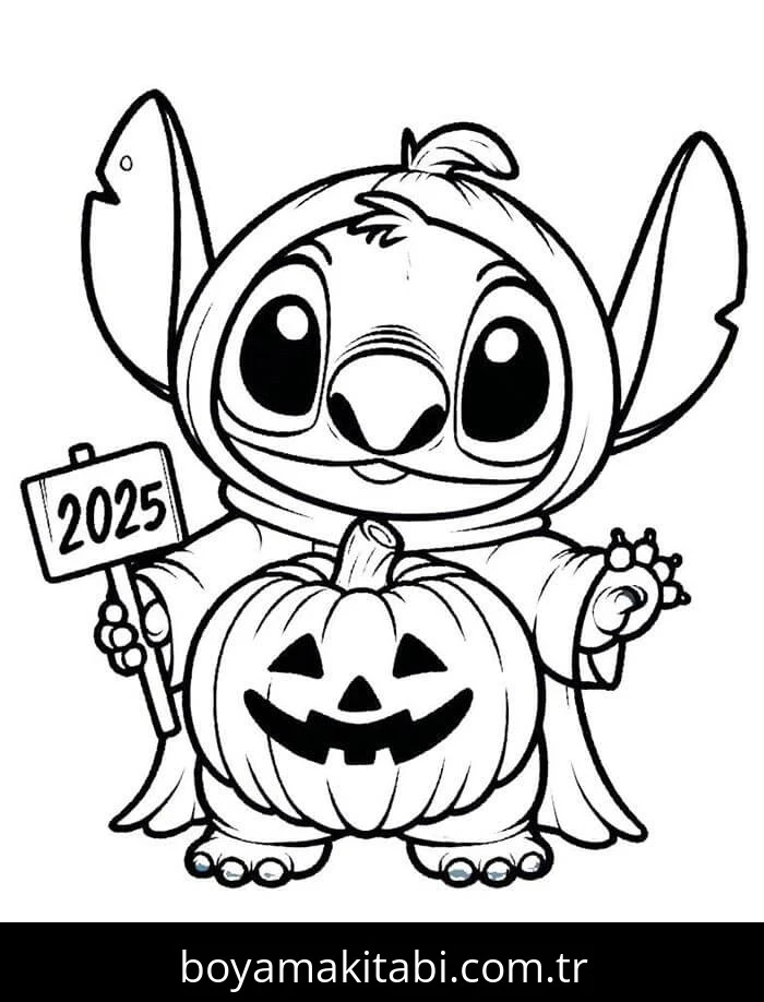 Lilo ve Stitch boyama sayfası – kolay boyama, eğitici aktivite