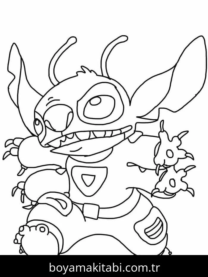 Lilo ve Stitch boyama sayfası – boyama etkinliği, çocuk aktivitesi