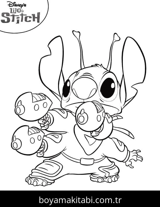 Lilo ve Stitch boyama sayfası – yaratıcılık, eğlenceli etkinlik