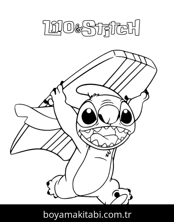 Lilo ve Stitch boyama sayfası – çocuklar için, çizgi film temalı