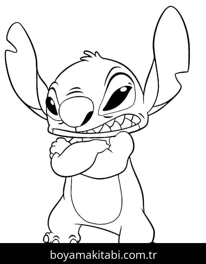 Lilo ve Stitch boyama sayfası – renkli çizimler, okul öncesi