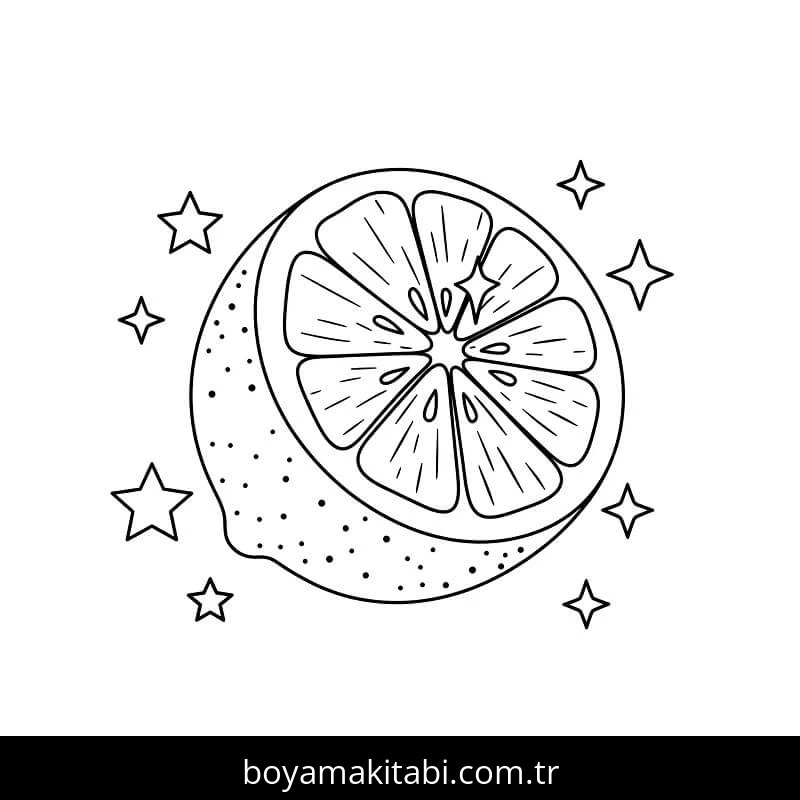 Limon boyama sayfası – ücretsiz yazdır, boyama etkinliği
