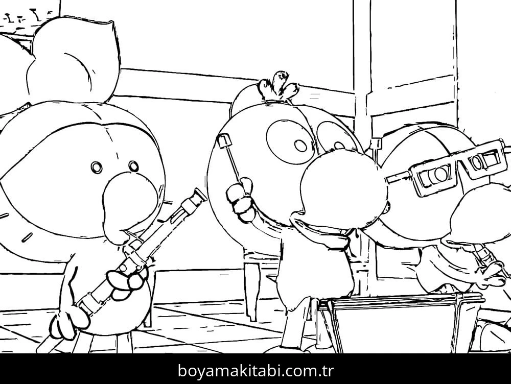 Limon ile Zeytin boyama sayfası – boyama çalışması, yaratıcılığı geliştirir