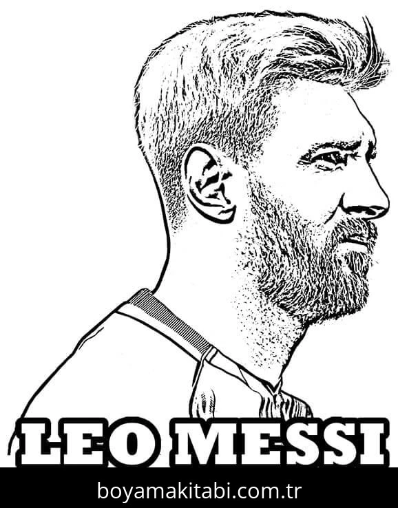Lionel Messi boyama sayfası – boyama etkinliği, çocuk aktivitesi