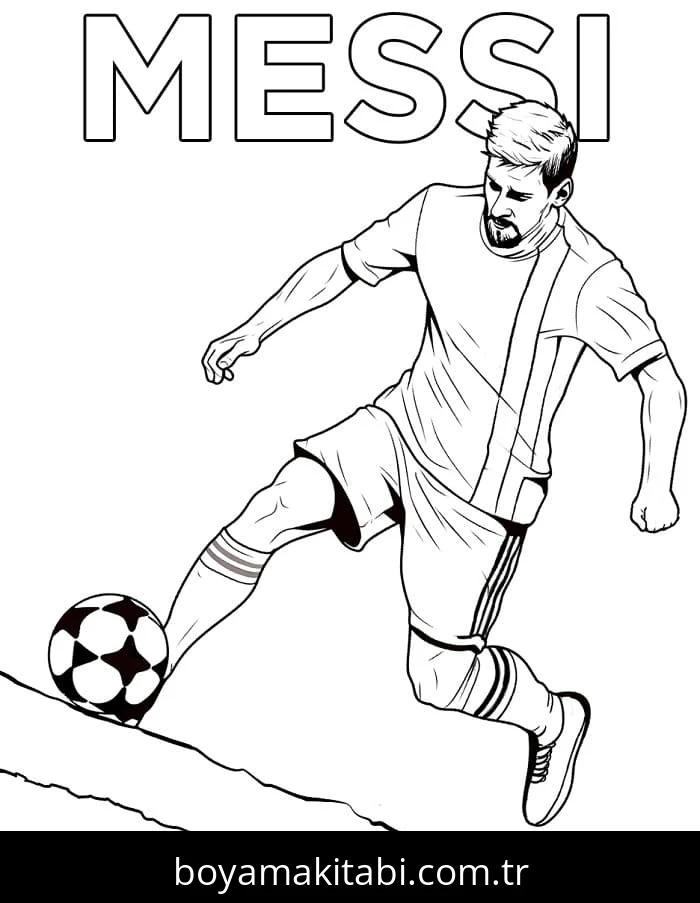 Lionel Messi boyama sayfası – ücretsiz yazdır, boyama etkinliği