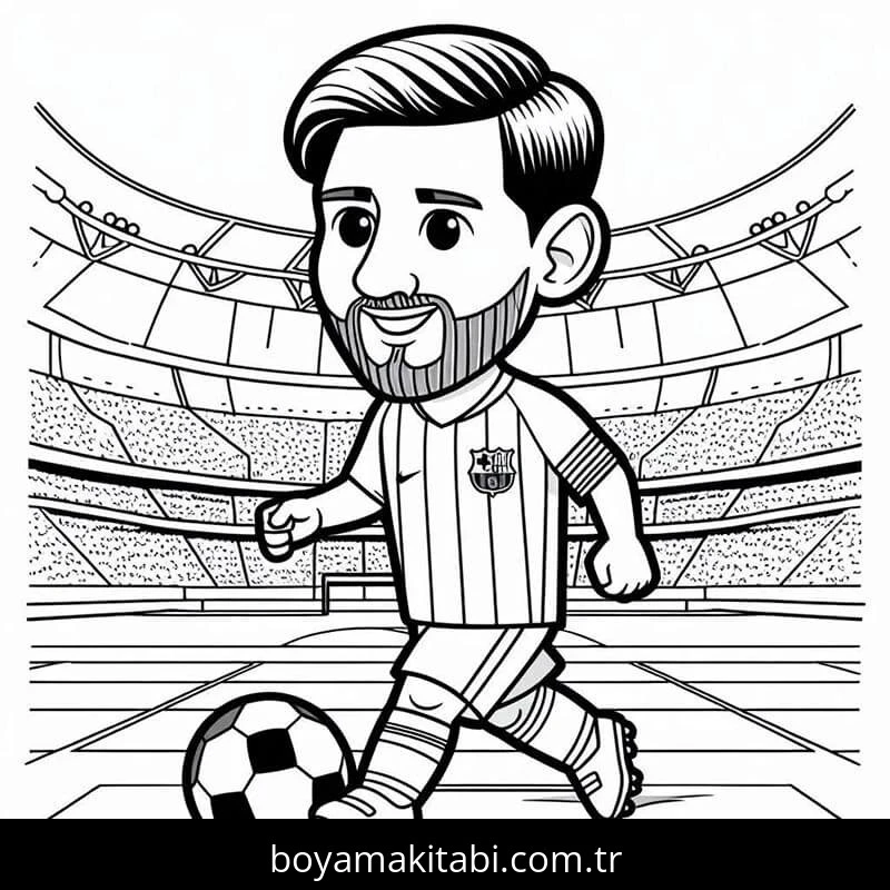 Lionel Messi boyama sayfası – okul öncesi, evde etkinlik