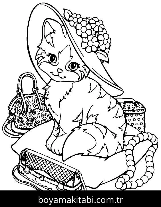 Lisa Frank boyama sayfası – sevimli karakter, sanatsal çalışma