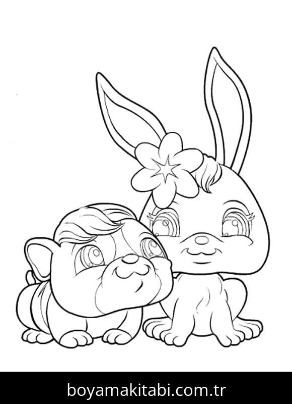 Littlest Pet Shop boyama sayfası – boyama etkinliği, çocuk aktivitesi