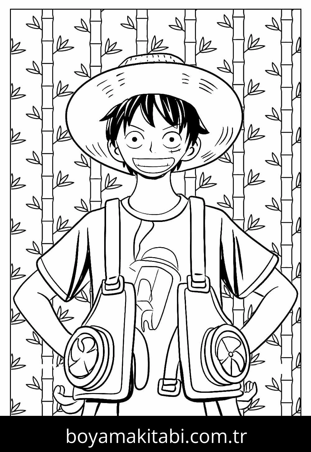 Luffy boyama sayfası – okul öncesi, evde etkinlik
