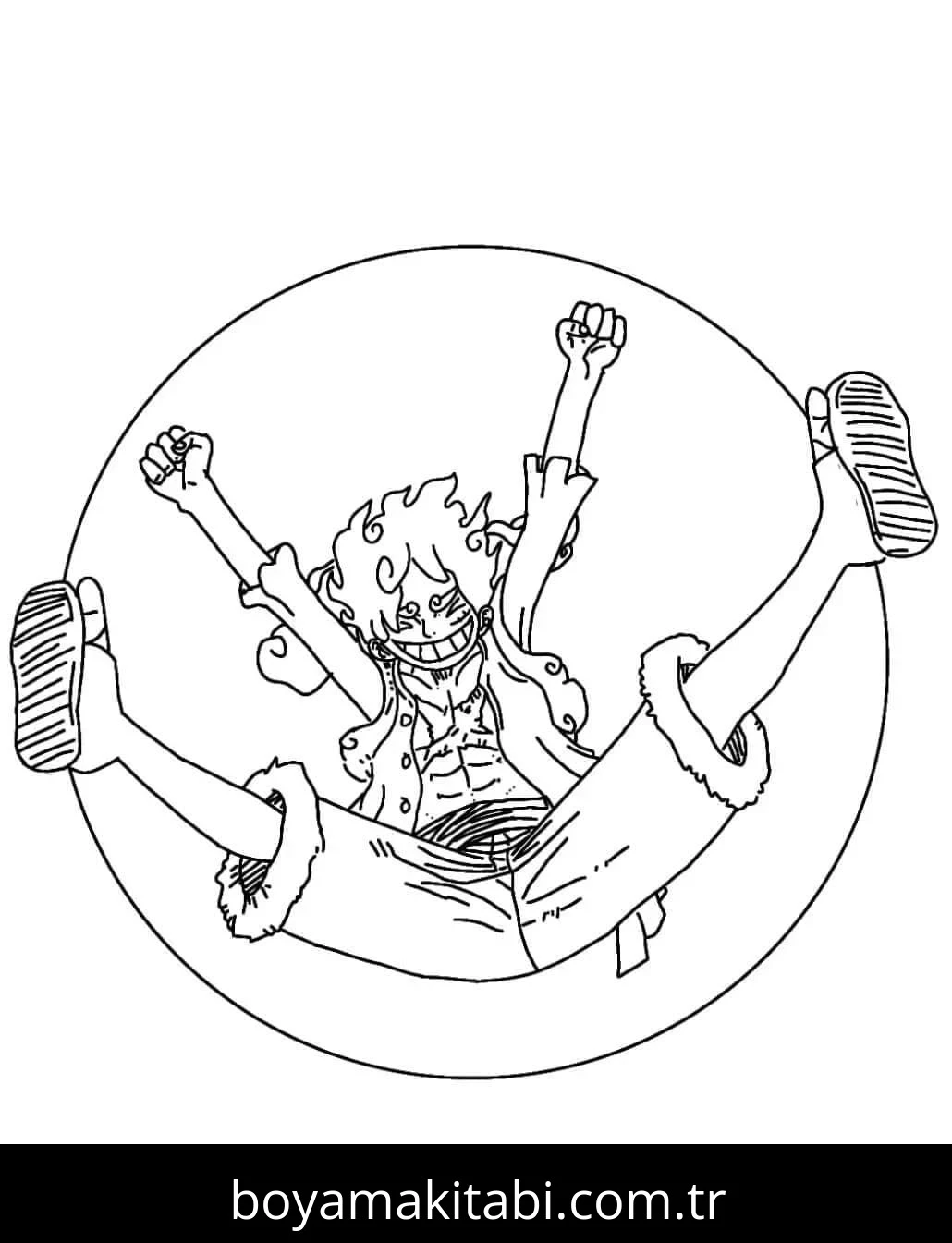 Luffy boyama sayfası – boyama çalışması, yaratıcılığı geliştirir