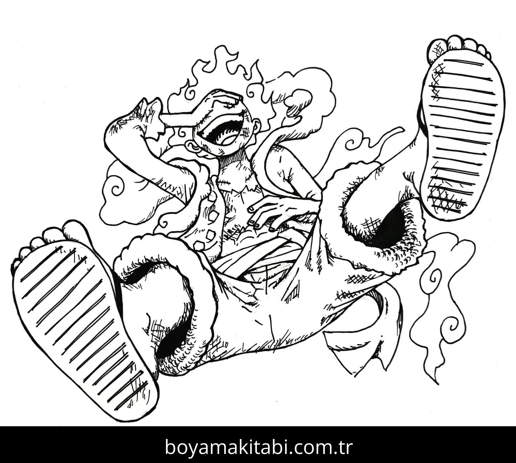 Luffy boyama sayfası – PDF indir, sevimli karakter