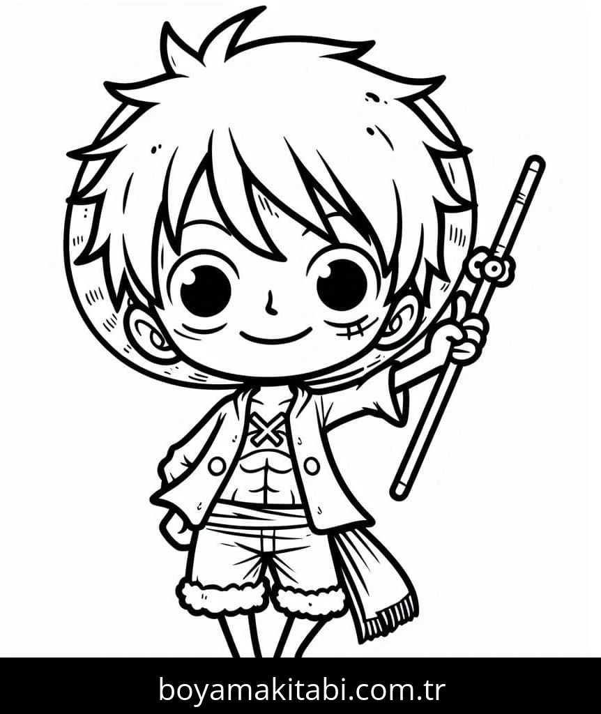Luffy boyama sayfası – yaratıcılığı geliştirir, keyifli zaman