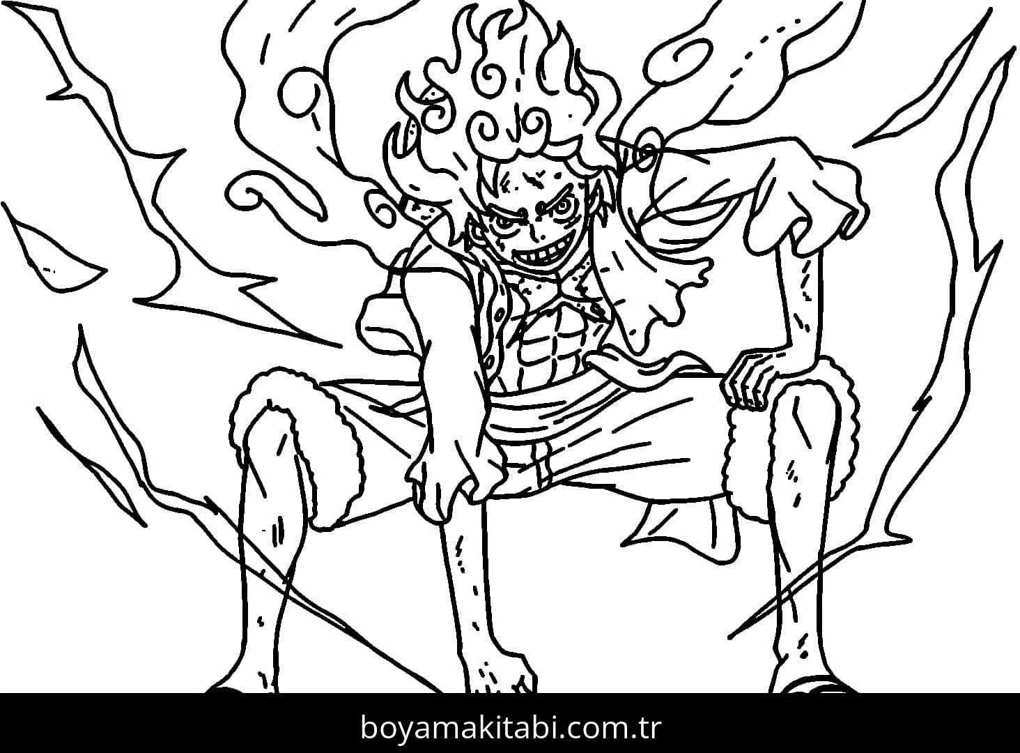Luffy boyama sayfası – keyifli zaman, renkli çizimler