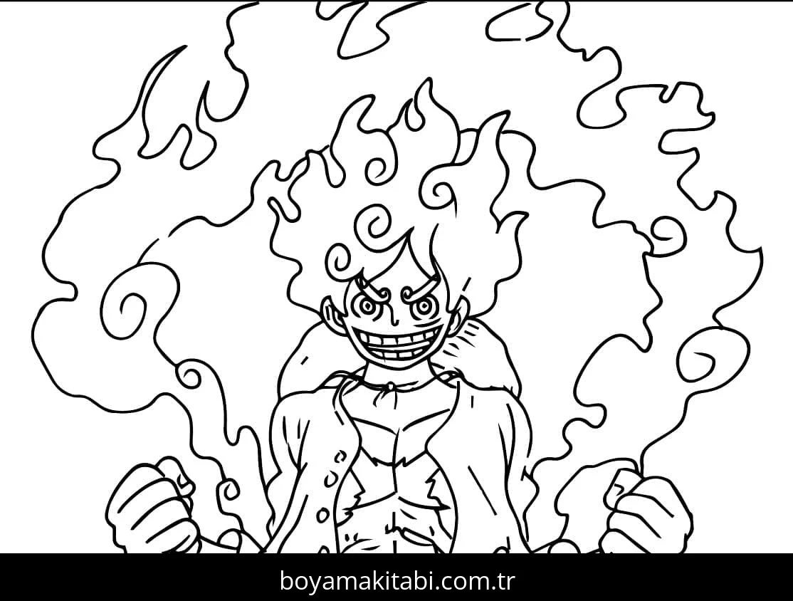Luffy boyama sayfası – yaratıcılık, eğlenceli etkinlik