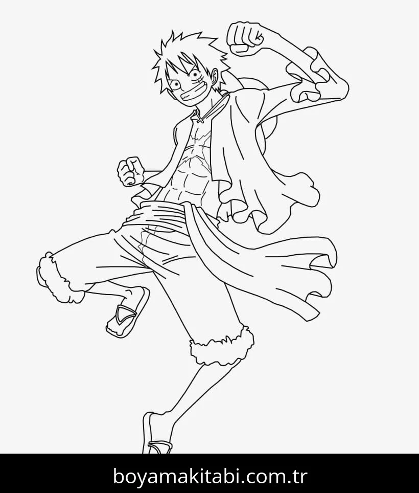 Luffy boyama sayfası – ücretsiz yazdır, boyama etkinliği
